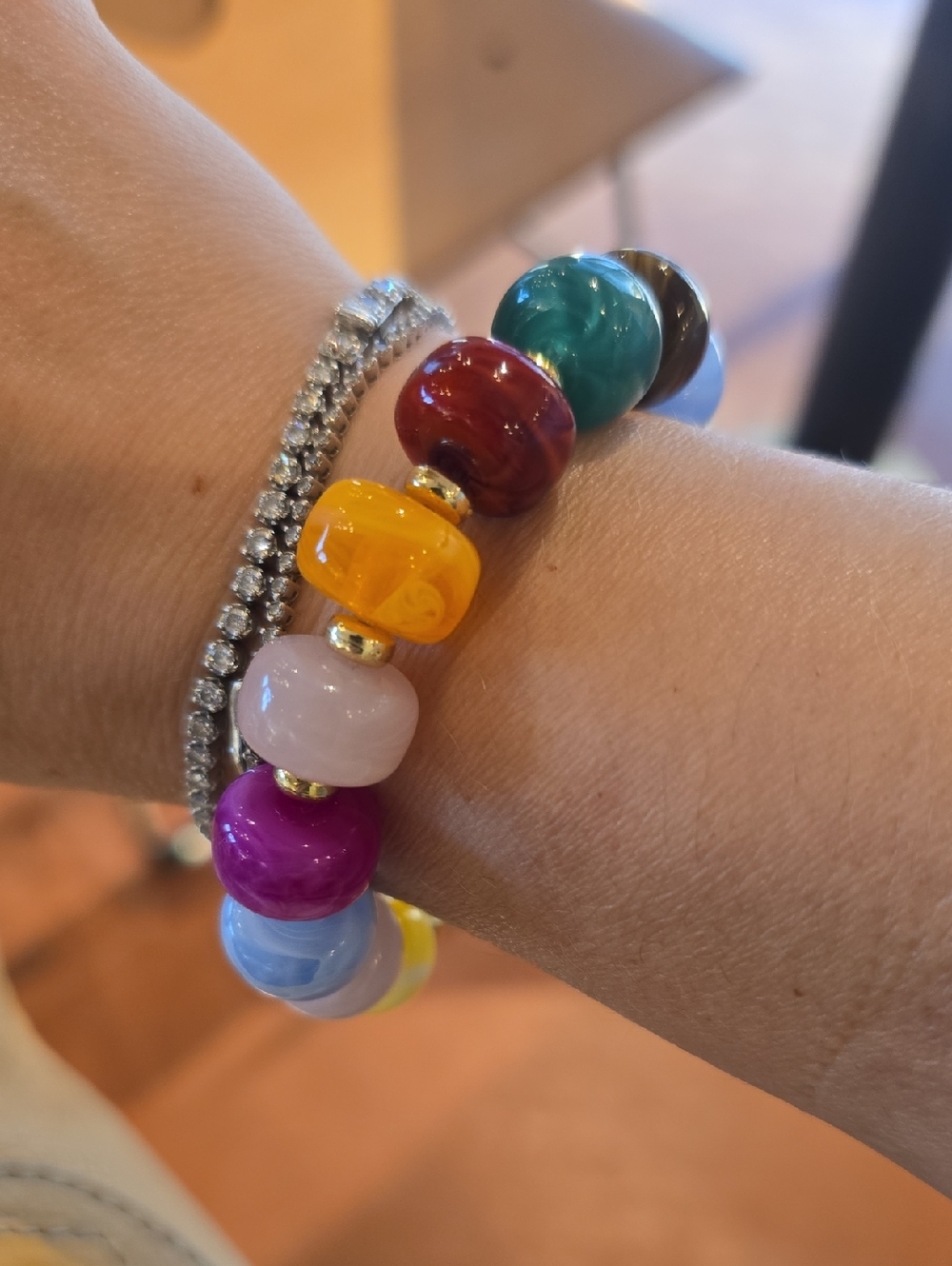 Multicolor Bead Bracelet - Picture 4 of 4